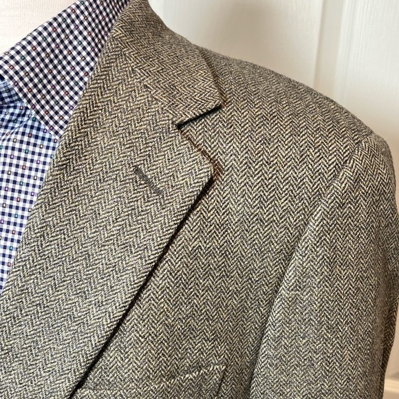 Brooks Brothers 43R Made in Italy Tweed Herringbone 100% Lambswool Sport Coat - Picture 4 of 16
